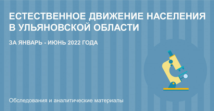 Естественное движение населения за январь-июнь 2022 года